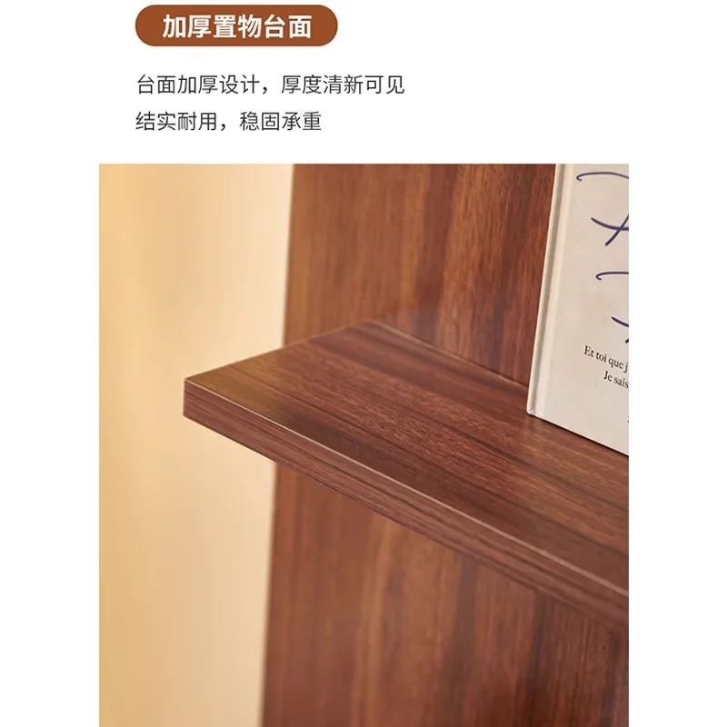 Nordic Retro Bookshelf Modern Living Room Newspaper Magazine Rack Floor-standing Promotional Wall-mounted Storage Rack FYMR