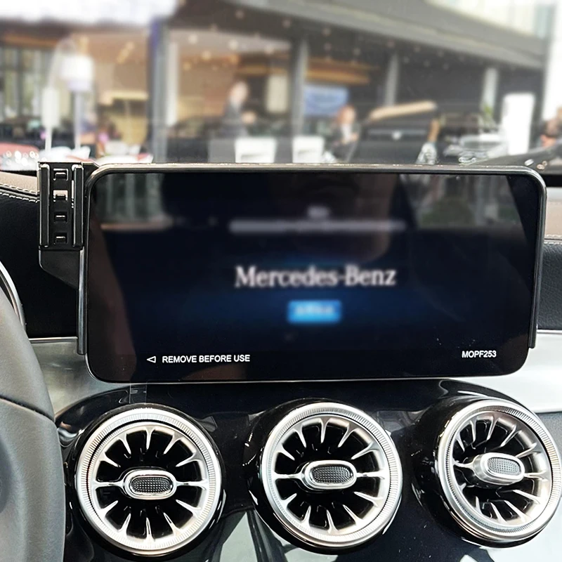 메르세데스-벤츠 C 클래스 W205 2019 2020 2021 GLC-클래스 V-클래스용 자동차 전화 거치대, 10.25 인치 화면 고정 베이스 내비게이션 브래킷
