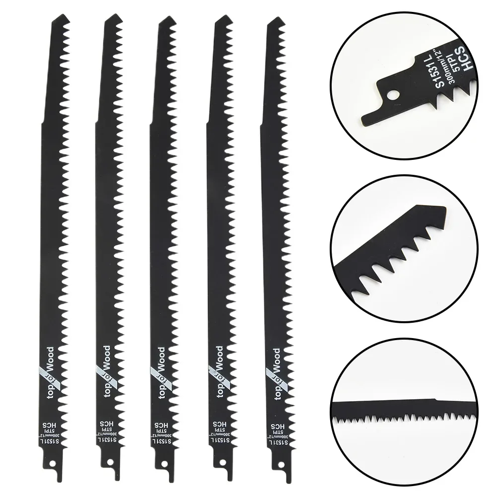 1pc 12in S1531 BI-Metal Reciprocating Saw Blades Handsaw Multi Saw Blade Pruning Cutting Wood Metal Plastic Board Sawblade hand saw multi purpose saw handheld saw reciprocating saw blades