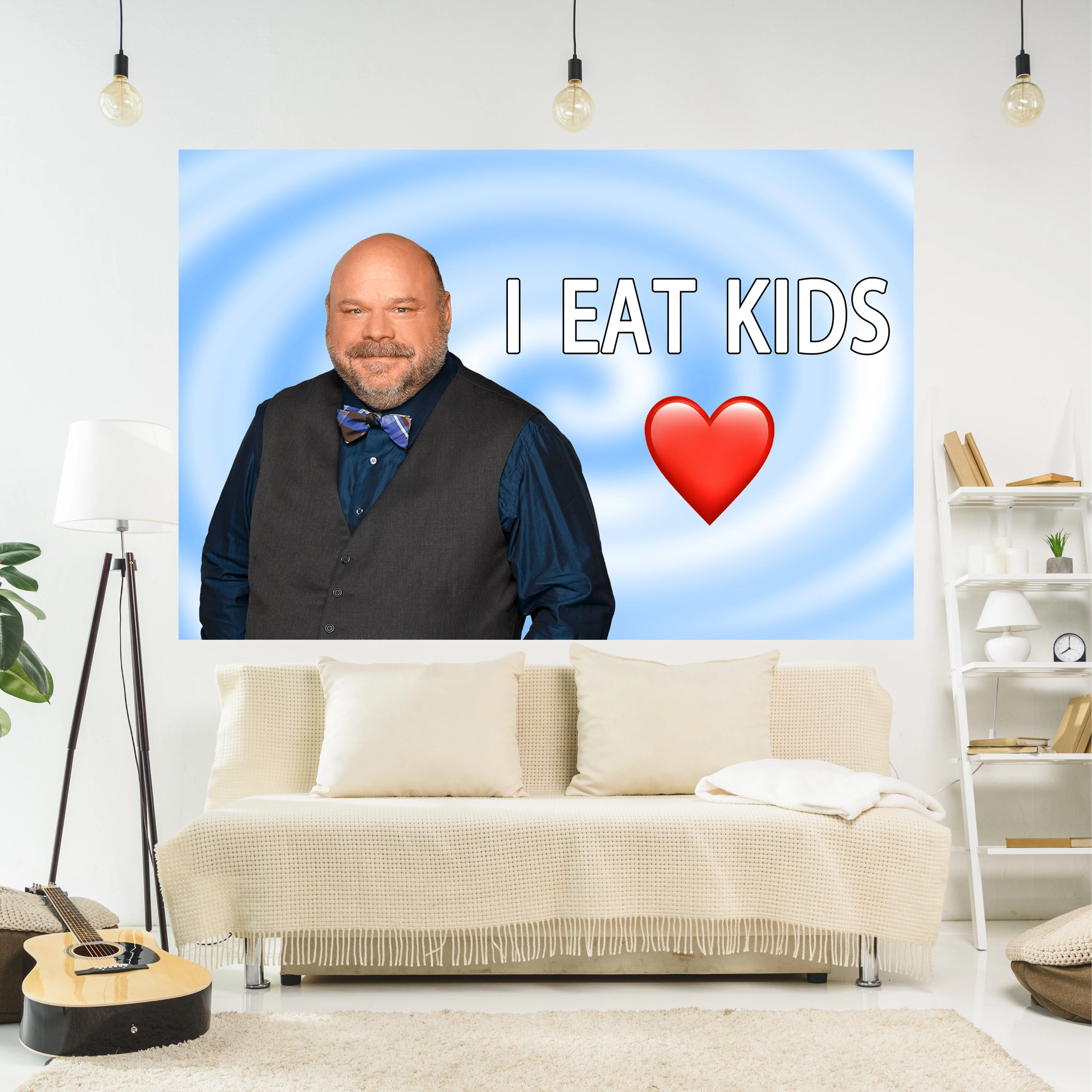 Bertram-Eat-Kids-Tapijt-Grappige-Meme-Gedrukte-Kunst-Esthetische-Muur ...