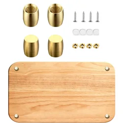 Brass Stabilizing Feet Set with Screws and Anti - Slip Pads (A)