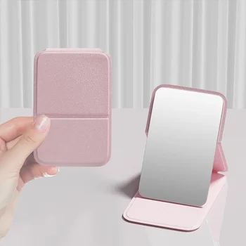 Mini miroir de maquillage portatif, table de dortoir et utilisation au bureau, miroir pliant réglable et Portable 1