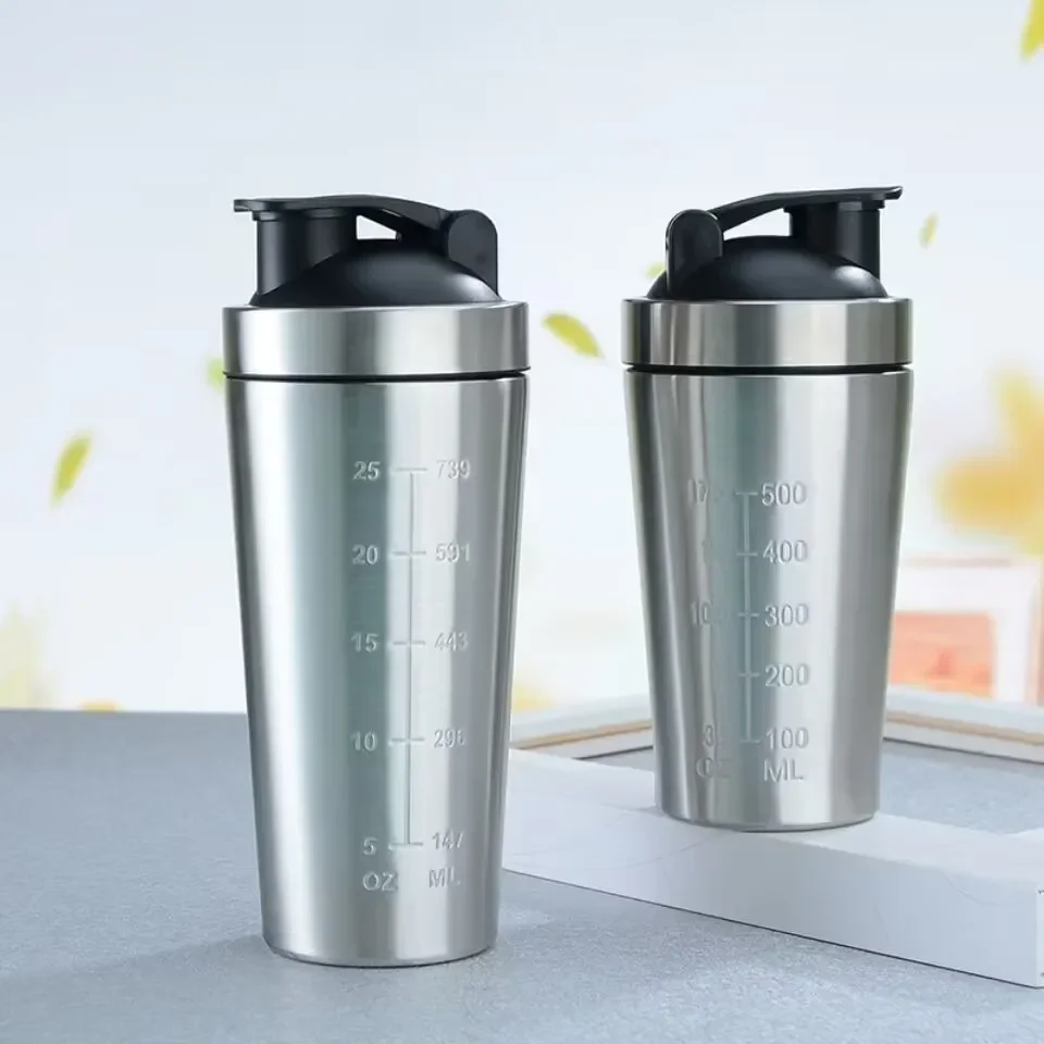 Shaker Protein Metal Shaker Fitness 500/750ml Stainless Steel Water Bottle Cup Mixer water bottle,sports water bottle,sports bottle,stainless steel water bottle,shaker bottle
