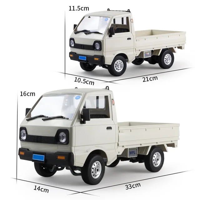 WPL D12 1:10 RC Car Toy Simulation Climbing Car Van LED Light City Vehicle Boy Children Electric Toy Gift 5