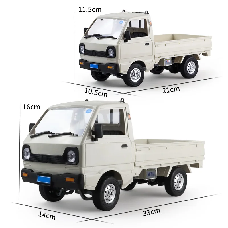 WPL D12 1:10 RC Car Toy Simulation Climbing Car Van LED Light City Vehicle Boy Children Electric Toy Gift 5