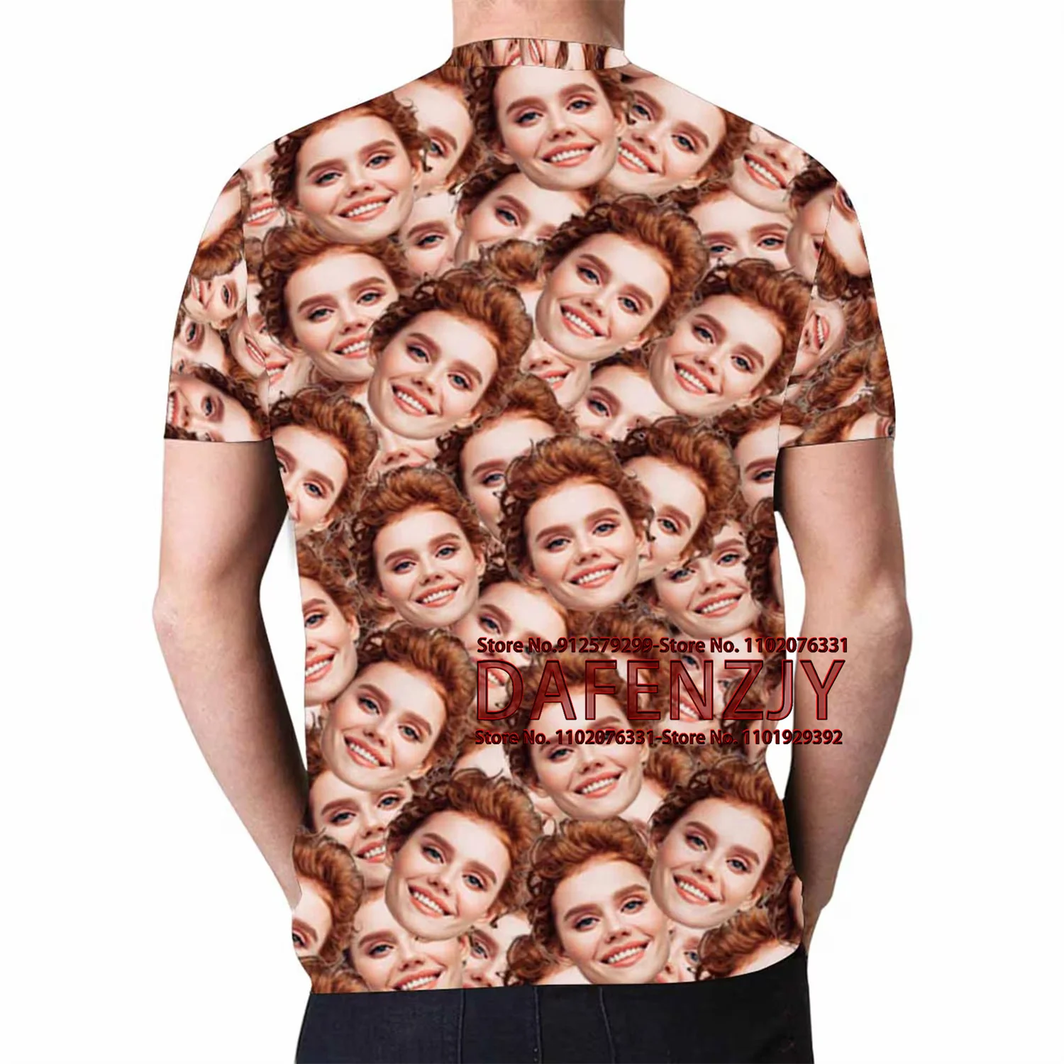 Personalized Retro Style Custom Photo/Name Men's T-Shirt - Short Sleeve Harajuku Tee