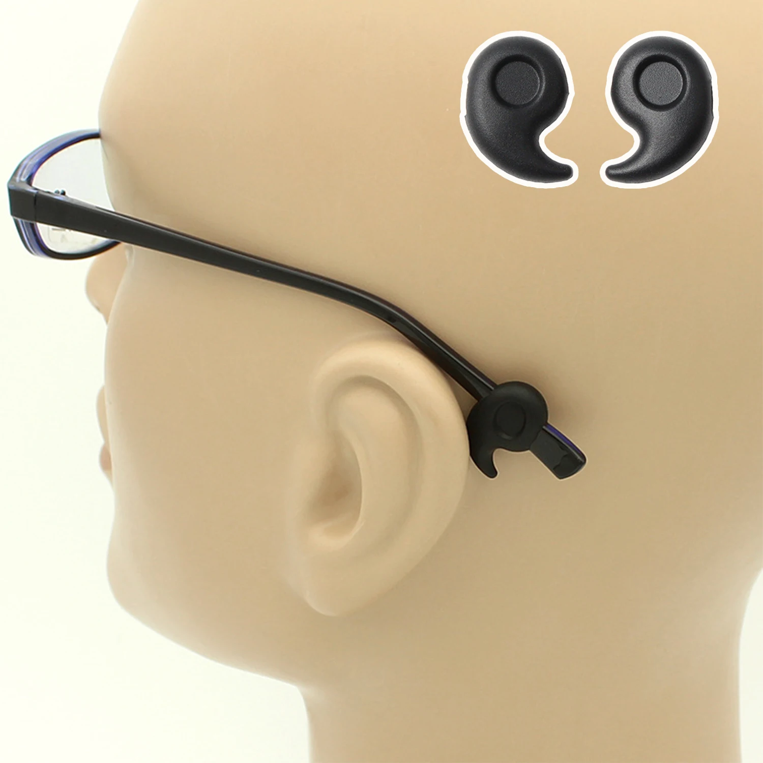 

1 Pair Comma Anti Slip Ear Hook Eyeglass Eyewear Accessories Eye Glasses Silicone Grip Temple Tip Holder Spectacle Eyeglass Grip
