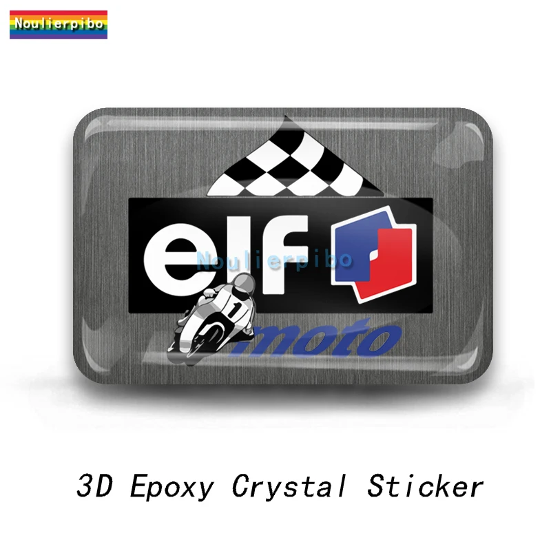 3D 스테레오 에폭시 돔 유연한 자동차 스티커 레이싱 오일 로고 ELF PVC 자동차 오토바이 헬멧 사무용품 노트북 비닐 데칼
