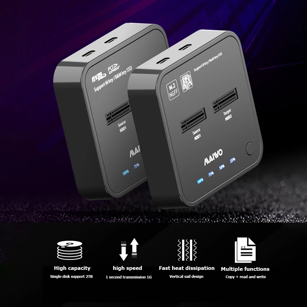 

Док-станция M.2 NVMe для твердотельного накопителя, 10 Гбит/с, USB Type-C