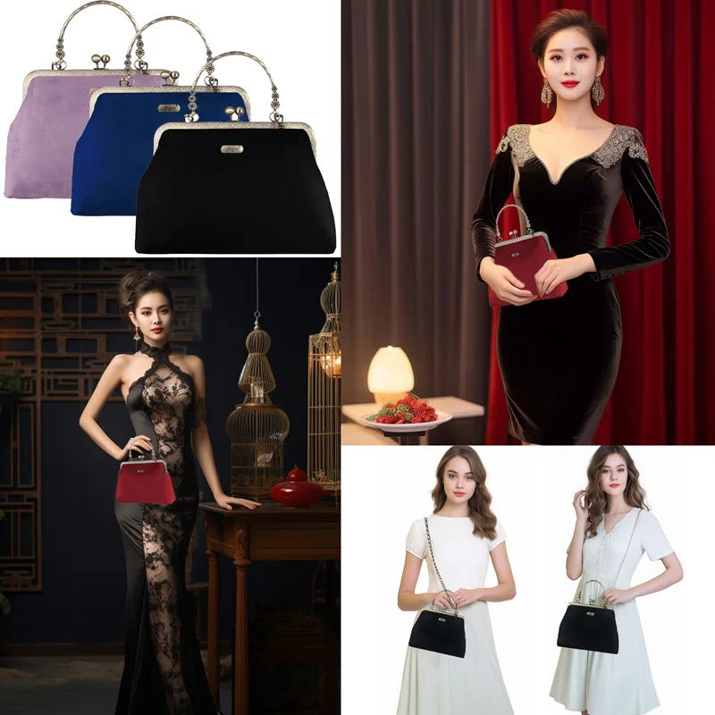 Vintage Purse Shell Kisslock Purse and Handbag ABLKS49A