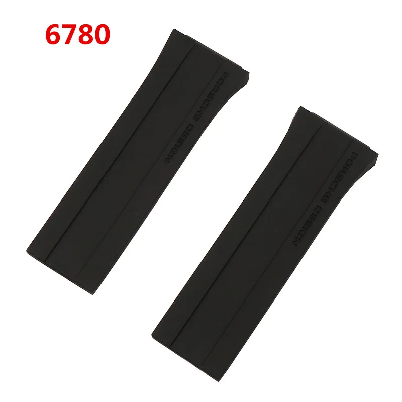 Watch Accessories Soft Silicone Strap For Porsche P6780 Men's Watch Strap