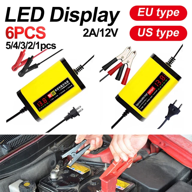 Auto Auto Batterie ladegerät 12V 2a LED-Anzeige 220V 110V EU uns Smart Car  Truck Motorrad Auto ladegerät für 12V 12ah 14ah 20ah