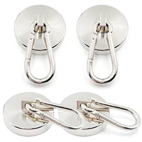 Magnetic Hooks Strong Heavy Duty Neodymium Magnet Hooks With Swivel Carabiner Hook For Refrigerator 1pcs Magnetic Materials
