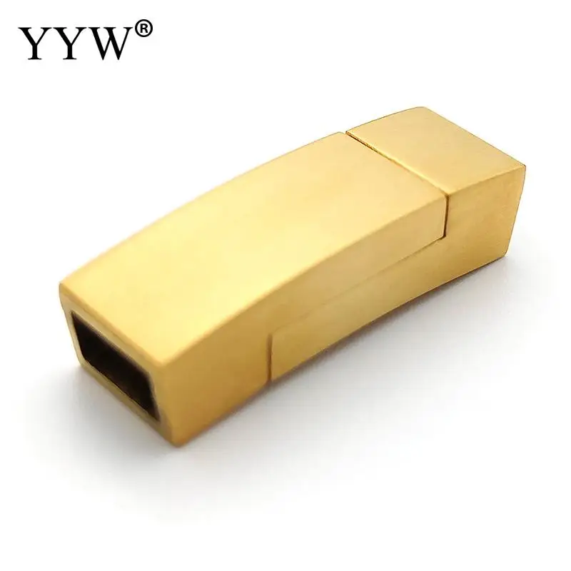 10Pcs Stainless Steel Magnetic Clasps Hole 6*3mm 8*3mm 10*3mm for Leather Cord Magnet Lace Buckle Bracelet Jewelry DIY Making