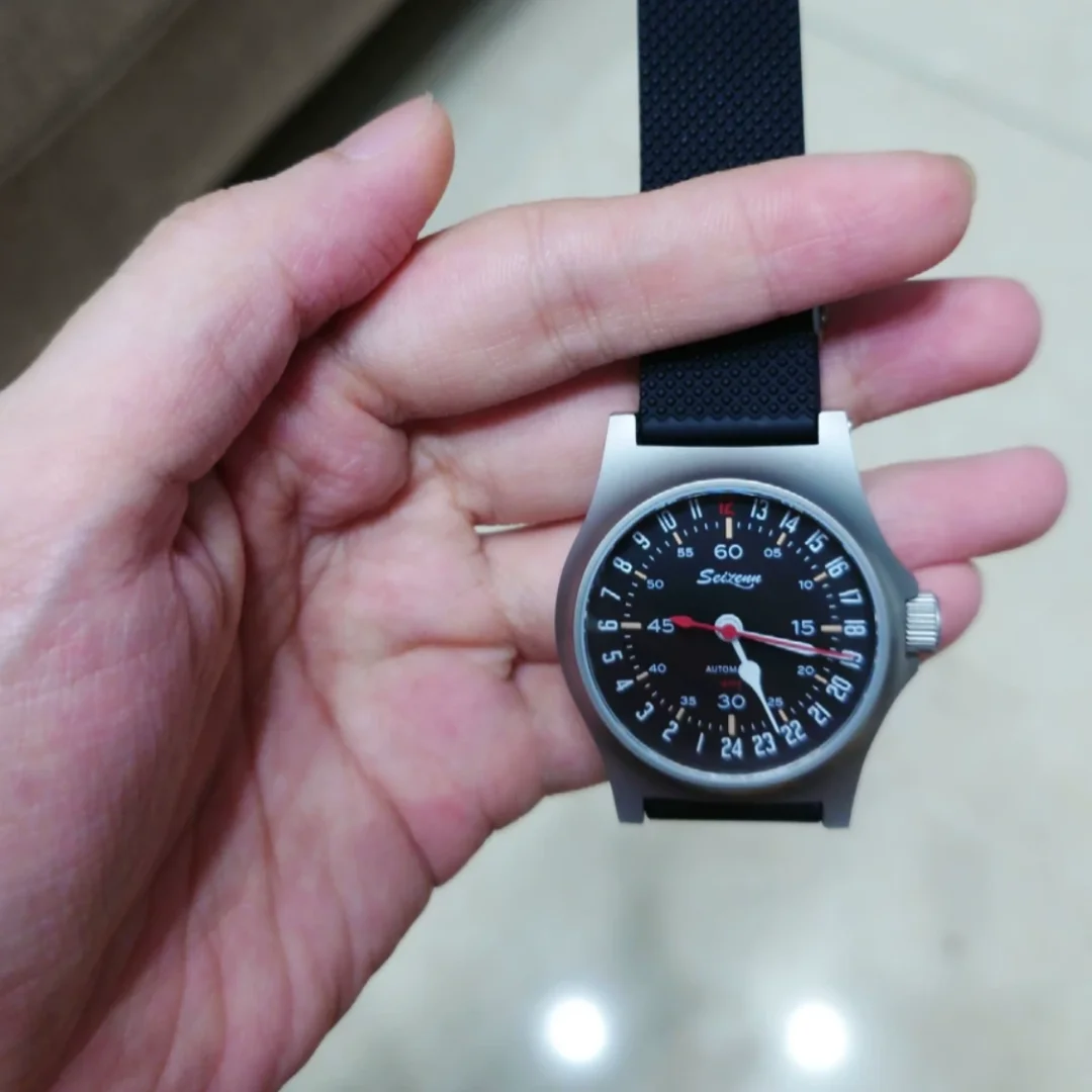 Waterproof glow-in-the-dark tritium trachea 24 hour automatic mechanical movement vintage watch