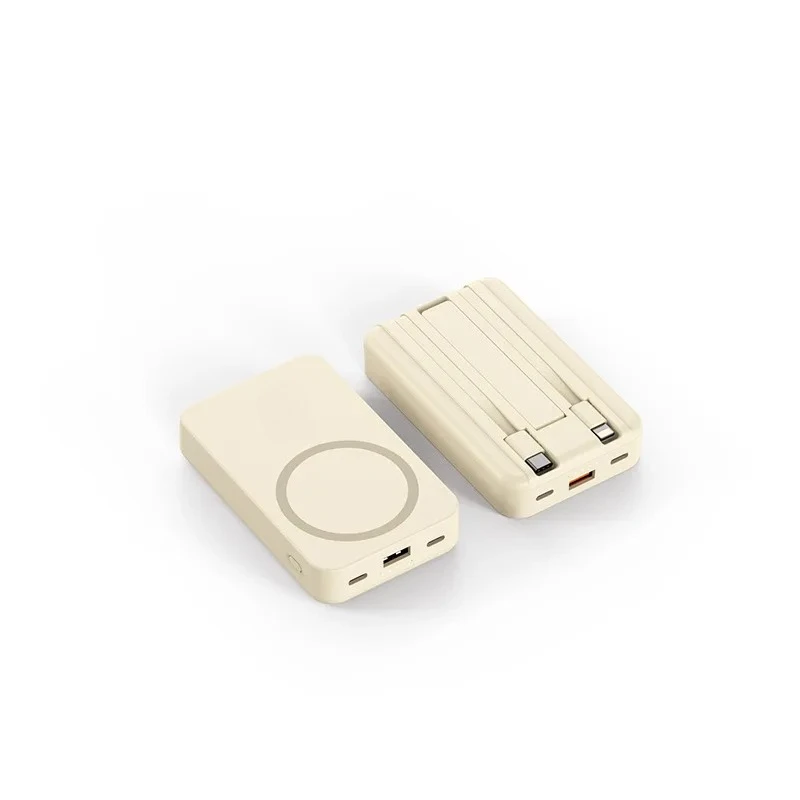 Бездротова швидка зарядка з магнітним поглинанням мобільного зарядного пристрою з лінією 22,5 Вт 10000/20000 мАг Портативний зарядний пристрій високої ємності