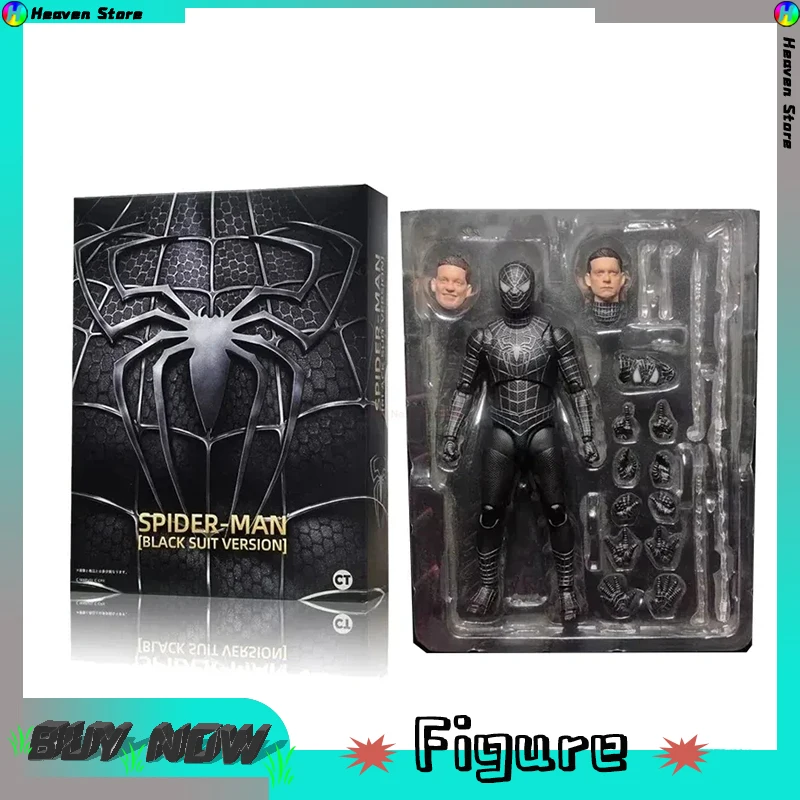

Black Spiderman Figure Across The Spider-verse Part One S.h.figuarts Spider-man Venom Shf Action Figures Pvc Doll Decoration Toy