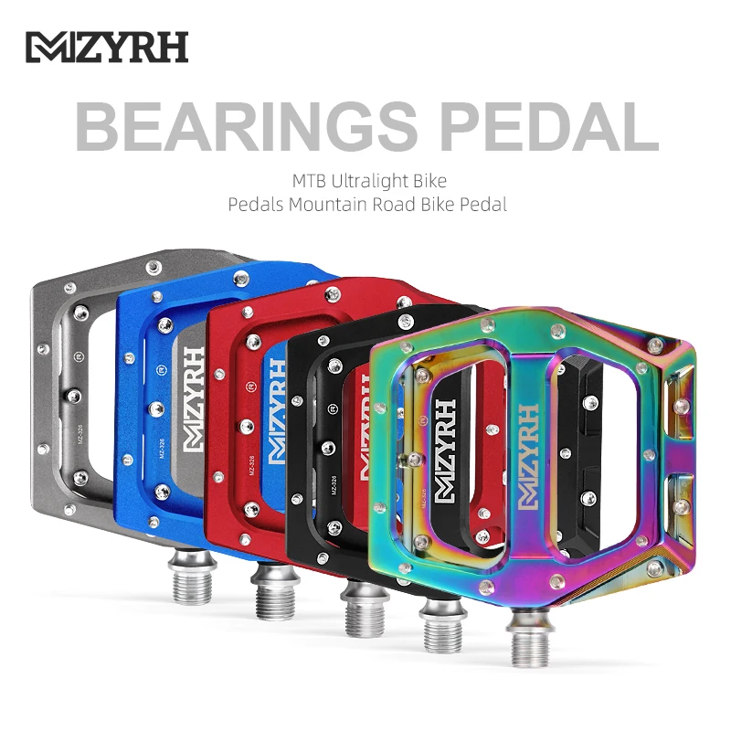 MZYRH MZ-326 Aluminum Pedals Rainbow Anti-Skid MTB Bike