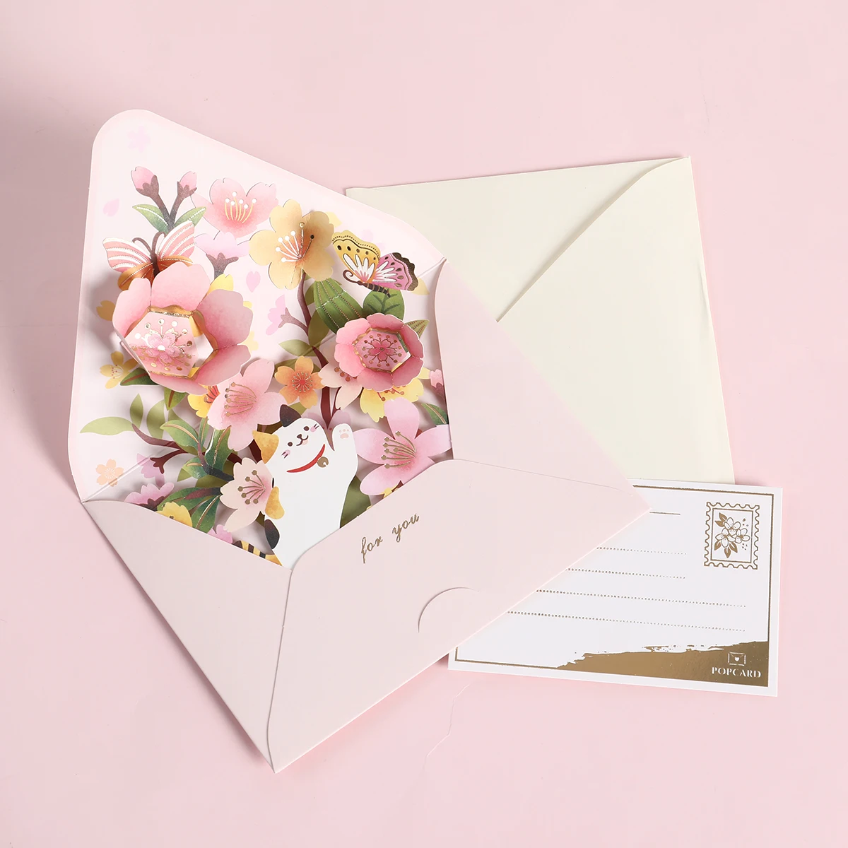 3D Pop Up Flower Birthday Greeting Card Gift Greeting Cards For Birthday Wedding with Envelope Blessing Postcard Party Gifts