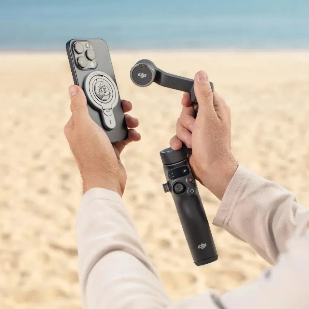DJI OM 마그네틱 퀵 릴리즈 베이스, 오즈모 모바일 7, 모바일 6, OM 5 호환, 공식 액세서리, 재고 있음
