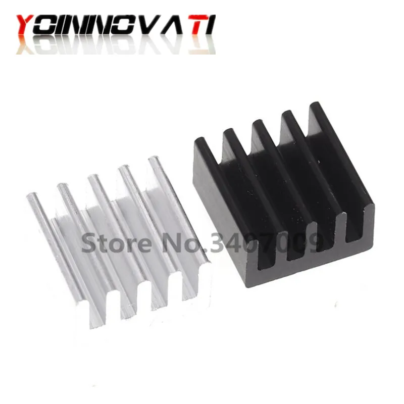 100 pcs 8.8*8.8*5mm Heatsink Radiator Cooling Fin Aluminum Heat Sink for Raspberry Pi, Chip, LED, Power IC Transistor, PBC