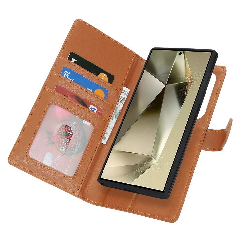 Easewave Luxury 2-in-1 Detachable Magsafe Wallet Case with Wireless Charging & Magnetic Flip Cover