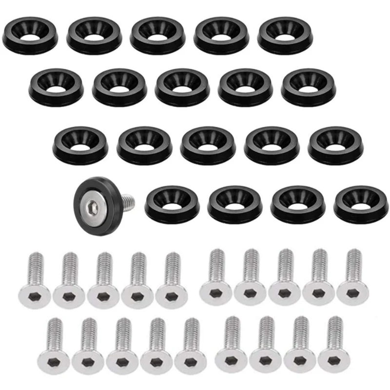 Car Fasteners M2-M6 Modified Hex Fender Washer Bumper Engine Concave Screws License Plate Bolts