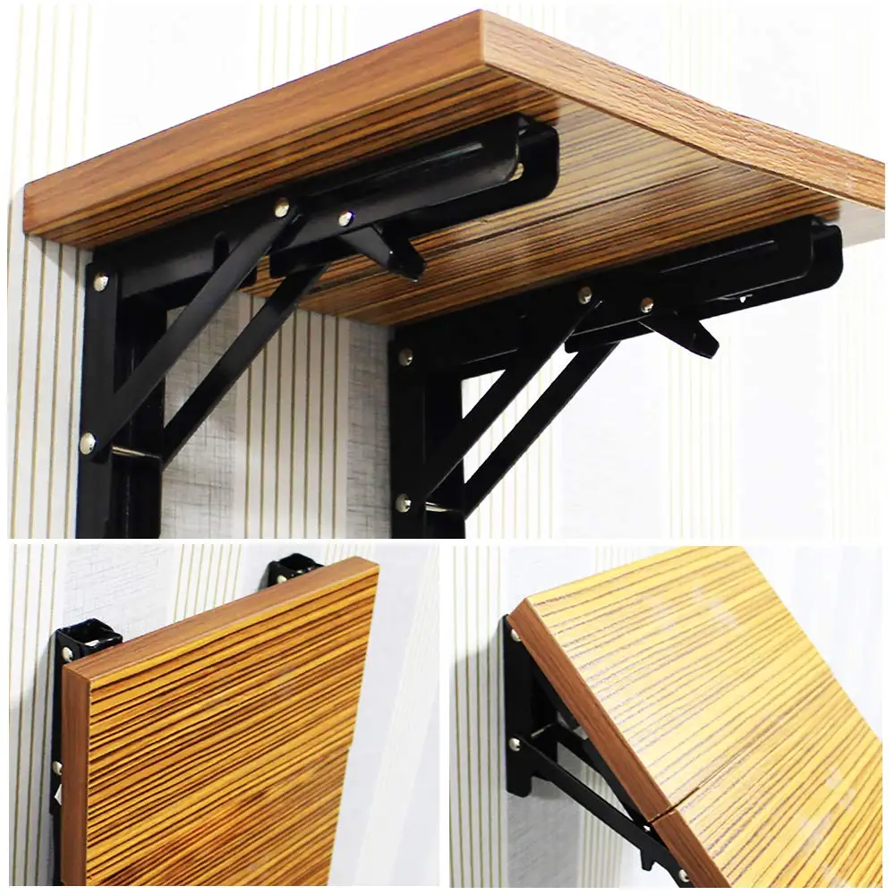 Shelf Support Folding Shelf Bracket Shelf Bracket 2 Pack 8/10/12 Inch Adjustable Wall Mount