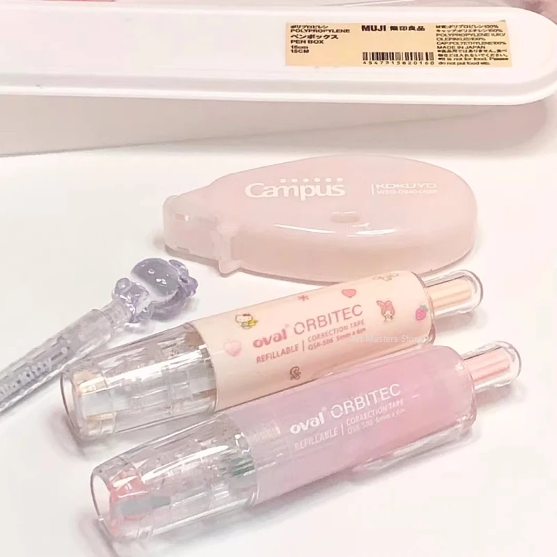 미스트 투명 코팅 테이프 마카롱 컬러 구성표, 밀고 회전하는 교체 가능한 코어 대용량, 6m 학생 용품