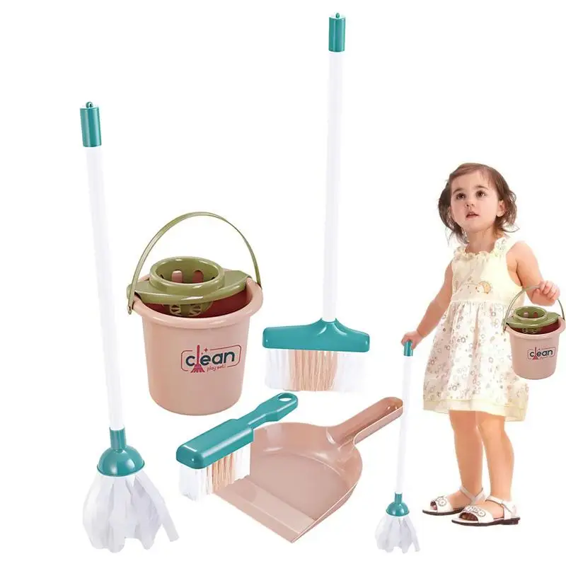 

Kids Cleaning Set For Toddler Toddler Kitchen Set Simulation Pretend Play Kit With Play Kitchen Accessories