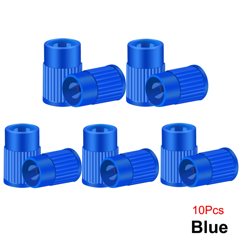 Universal Tire Valve Caps with Core Remover Tool - Durable Plastic Dust Protection