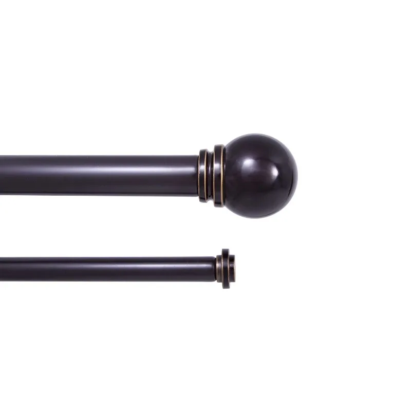 

Better Homes & Gardens 42-120 in. Ball Double Curtain Rod Set, Oil Rubbed Bronze, 1 in. Diameter Curtain Rods