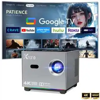 Xnano X3 Smart Projector 720P Native 4K Decode 안드로이드 11 Electric Focus 190ANSI Dual WiFi BT5.0 RGB Light Sync Home T
