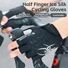 WEST BIKING Cycling Gloves Cool Spider Pattern Half Finger Summer MTB Road Bike Gloves Half Finger Touch Screen Sports Gloves 2