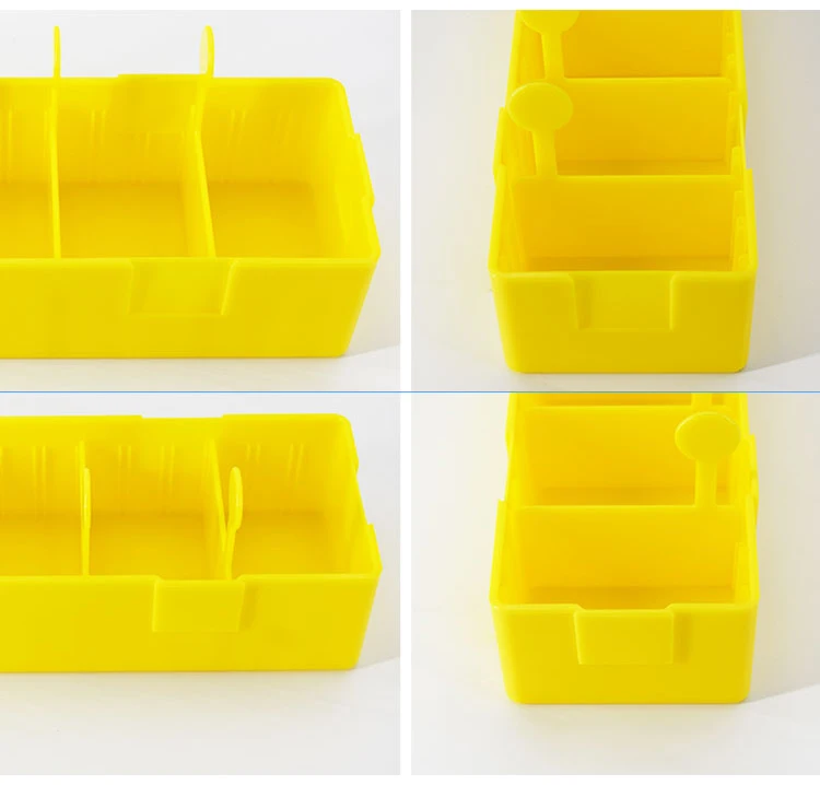 DIY kombinierte Probenbox, Probenkiste mit herausnehmbaren Trennwänden, Kunststoff-Organizer-Box mit Trennwänden für Laborbedarf, 1 Stück – Detail 3
