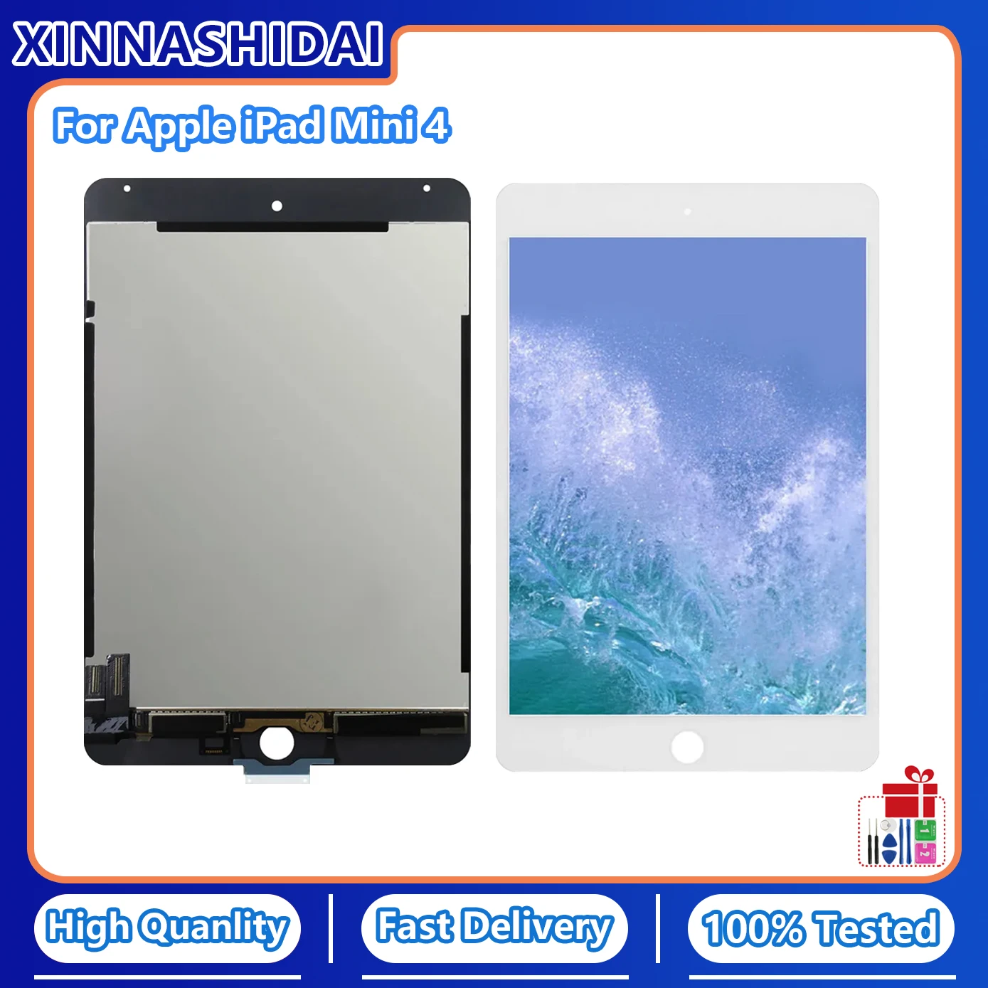For iPad Mini 4 A1538 A1550 LCD Display Touch Screen Digitizer Assembly  White US