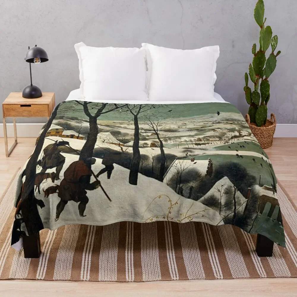 

HUNTERS IN THE SNOW - BRUEGEL Throw Blanket Softest For Baby Blankets