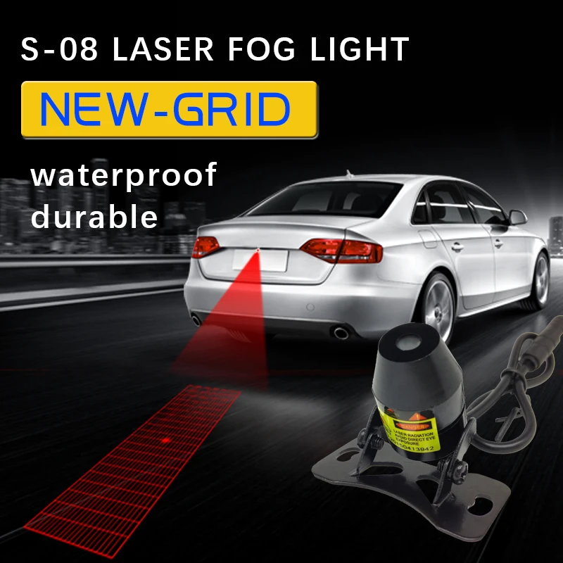 Car laser Fog Light Motorcycle Anti Collision Rear-end Laser Tail Lights Brake Light Universal Decorative Lamp
