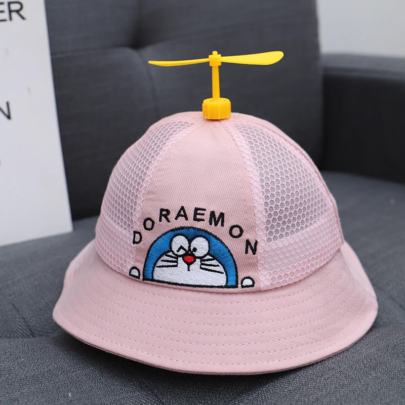 Doraemon Bucket Hat Cute Cartoon Anime Child Beach Round Cap Full
