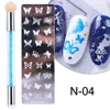 Nail Stamping Plates Set Silicone Stamper Brush Nail Art Stamp Polish Transfer Stencils Flower Geometry Template Tools Maniucre 4