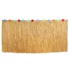 Hawaiian Party Straw Table Skirt Hawaii Themed Party Decoration Grass Table Skirt Straw Color DIY Hawaii Party Tablecloth 2