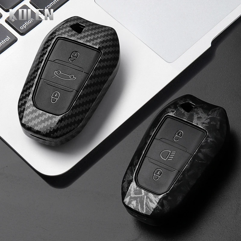 DaLizA Voiture Porte-clés Fibre De Carbone, Pour Peugeot Gtline GT GTI 508 5008 3008 208 2008