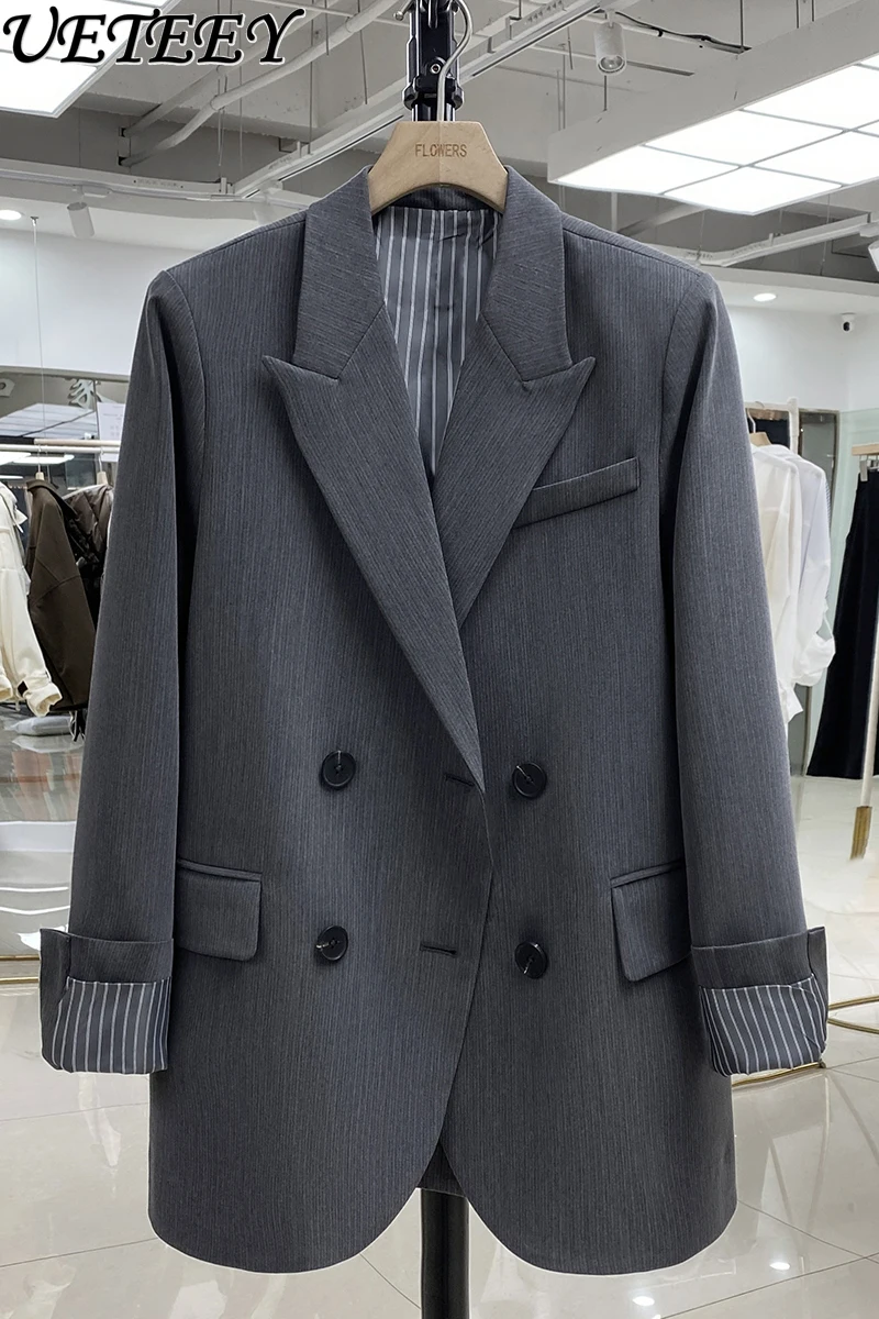 2023-autunno-e-inverno-nuova-giacca-grigia-da-donna-pendolarismo-elegante-manica-a-righe-design-senso-piccolo-blazer-cappotto-capispalla