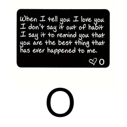 Personalized Aluminum Love Note Wallet Card - Thoughtful Keepsake Gift (O)