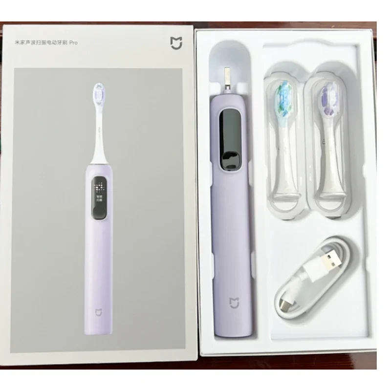 XIAOMI Mijia Sonic Toothbrush Pro MES610, 2 Shock-Absorbing Brush Heads, Sweep Vibration Smart Teeth Cleaning Feedback 4 Modes