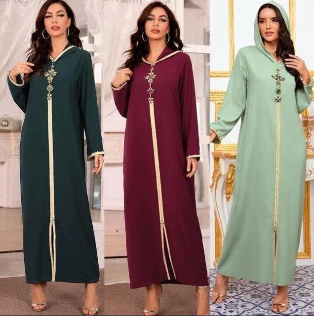 Buy Long Linen Arabic Dress Kaftan, Fashion Embroidery, Hot Summer Long  Dress Floral Dress Online in India - Etsy