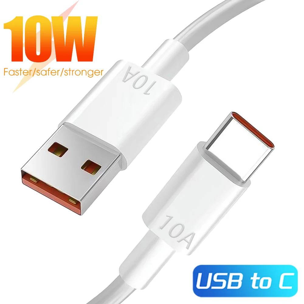 High-Speed USB A to C Charging and Data Cable - 0.25m to 2m, 10A Capacity