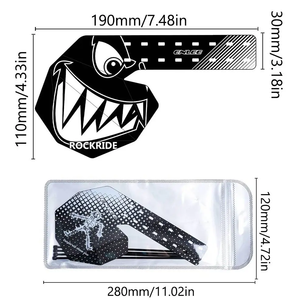 Black Bike Rear derailleur Guard Plate PP5 Repair Bicycle Fender Bike Accessories Bicycle Parts Protective plate Outdoor Sports