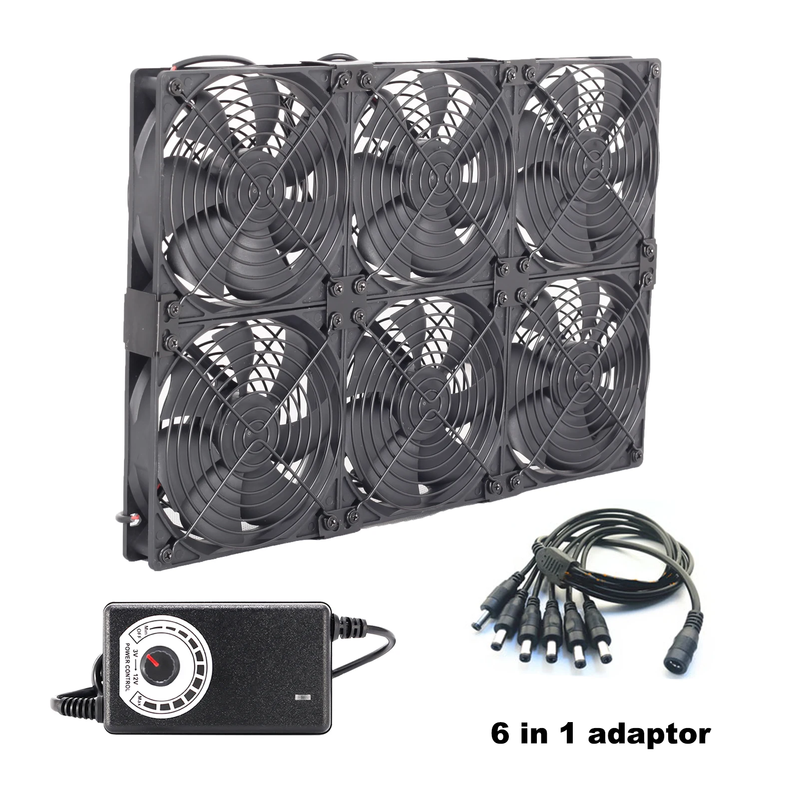 고속 대형 풍량 냉각 시스템 팬, 110V 220V Btc LTC GPU 채굴 장비, 워크스테이션 캐비닛, 120mm 케이스, 12cm