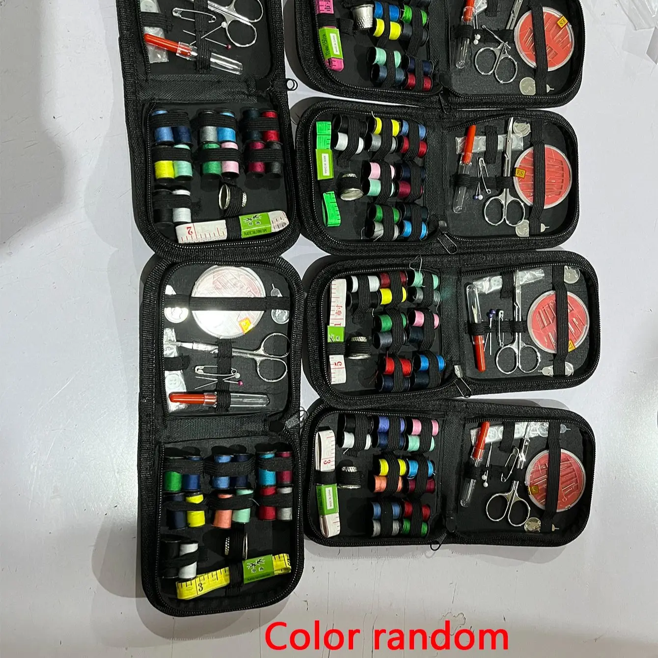 Set of 27 Sewing Kit Including Needle Thread Measure Scissor Threader Sewing Tool Accessories Zipper Bag for Home Adult TS2